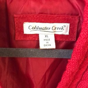 Coldwater Creek red suede jacket; Christmas